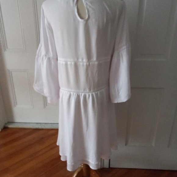 AURA THE LABEL PAMPELONE WHITE PAOLITA DRESS L - Picture 11 of 14